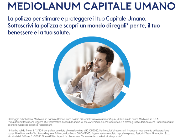 polizza protezione capitale umano banca mediolanum